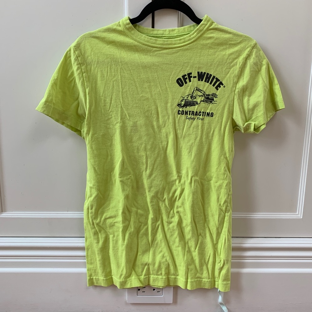 OFF- WHITE neon graphic tee